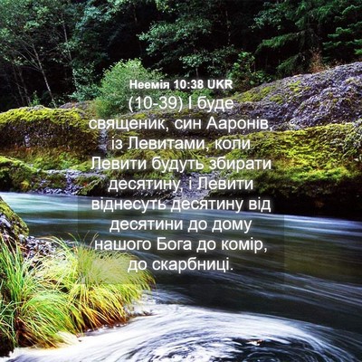 Picture 04 - Неемія 10:38 UKR - (10-39) І буде священик, син - Bible Verse Picture