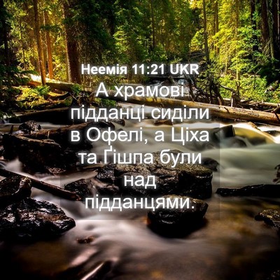 Picture 04 - Неемія 11:21 UKR - А храмові підданці сиділи - Bible Verse Picture