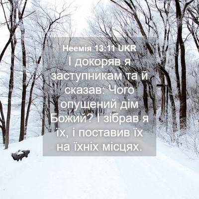 Picture 04 - Неемія 13:11 UKR - І докоряв я заступникам та - Bible Verse Picture