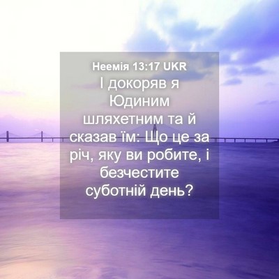Picture 04 - Неемія 13:17 UKR - І докоряв я Юдиним - Bible Verse Picture