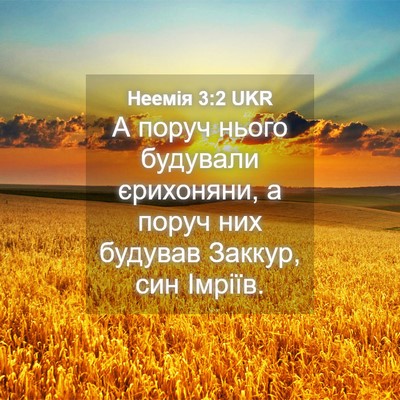 Picture 04 - Неемія 3:2 UKR - А поруч нього будували - Bible Verse Picture