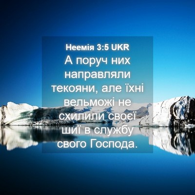 Picture 04 - Неемія 3:5 UKR - А поруч них направляли - Bible Verse Picture