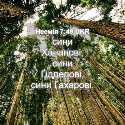 Picture 04 - Неемія 7:49 UKR - сини Хананові, сини - Bible Verse Picture