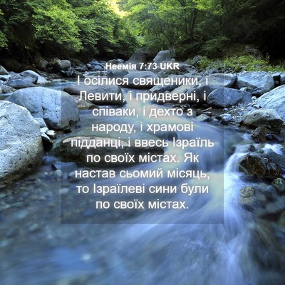 Picture 04 - Неемія 7:73 UKR - І осілися священики, і - Bible Verse Picture