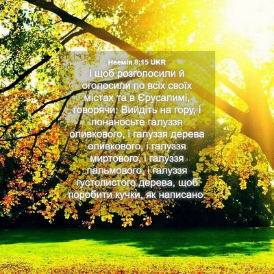 Picture 04 - Неемія 8:15 UKR - і щоб розголосили й - Bible Verse Picture