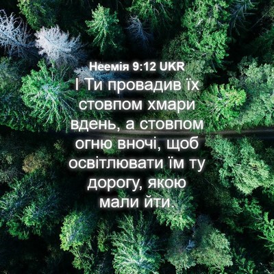 Picture 04 - Неемія 9:12 UKR - І Ти провадив їх стовпом - Bible Verse Picture