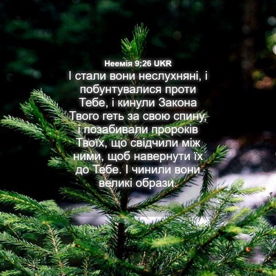Picture 04 - Неемія 9:26 UKR - І стали вони неслухняні, і - Bible Verse Picture