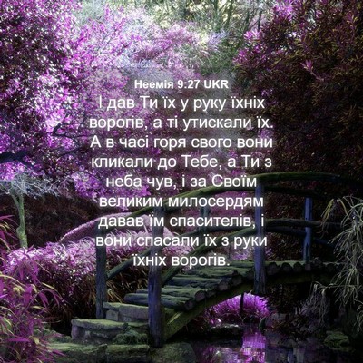 Picture 04 - Неемія 9:27 UKR - І дав Ти їх у руку їхніх - Bible Verse Picture