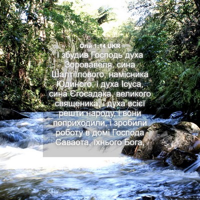 Picture 04 - Огій 1:14 UKR - І збудив Господь духа - Bible Verse Picture