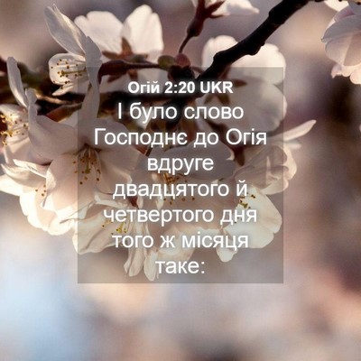 Picture 04 - Огій 2:20 UKR - І було слово Господнє до - Bible Verse Picture