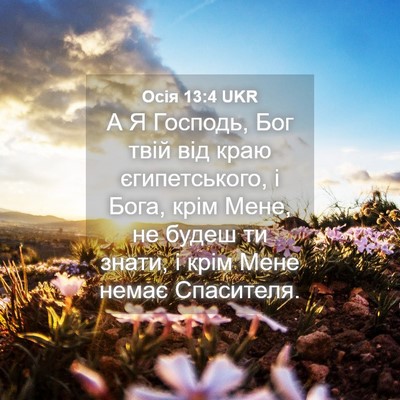 Picture 04 - Осія 13:4 UKR - А Я Господь, Бог твій від - Bible Verse Picture