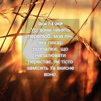 Picture 04 - Осія 7:4 UKR - Усі вони чинять перелюб, - Bible Verse Picture
