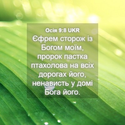 Picture 04 - Осія 9:8 UKR - Єфрем сторож із Богом моїм, - Bible Verse Picture