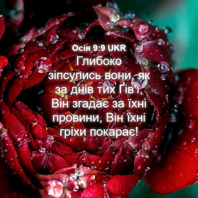 Picture 04 - Осія 9:9 UKR - Глибоко зіпсулись вони, як - Bible Verse Picture