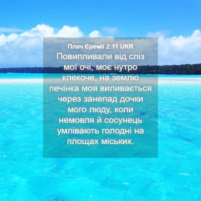 Picture 04 - Плач Єремії 2:11 UKR - Повипливали від сліз мої - Bible Verse Picture