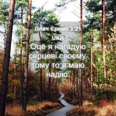 Picture 04 - Плач Єремії 3:21 UKR - Оце я нагадую серцеві - Bible Verse Picture