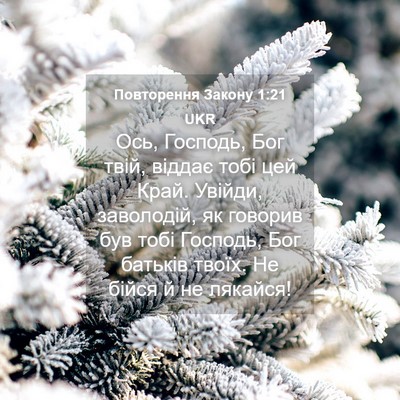 Picture 04 - Повторення Закону 1:21 UKR - Ось, Господь, Бог твій, - Bible Verse Picture