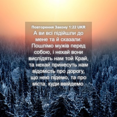 Picture 04 - Повторення Закону 1:22 UKR - А ви всі підійшли до мене - Bible Verse Picture