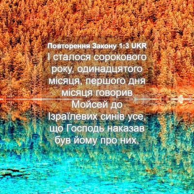 Picture 04 - Повторення Закону 1:3 UKR - І сталося сорокового року, - Bible Verse Picture