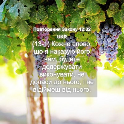 Picture 04 - Повторення Закону 12:32 UKR - (13-1) Кожне слово, що я - Bible Verse Picture
