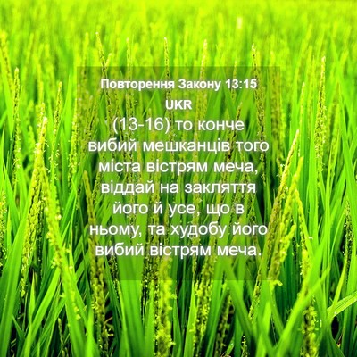 Picture 04 - Повторення Закону 13:15 UKR - (13-16) то конче вибий - Bible Verse Picture