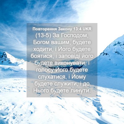 Picture 04 - Повторення Закону 13:4 UKR - (13-5) За Господом, Богом - Bible Verse Picture
