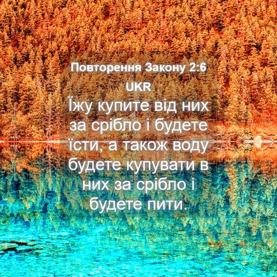 Picture 04 - Повторення Закону 2:6 UKR - Їжу купите від них за - Bible Verse Picture