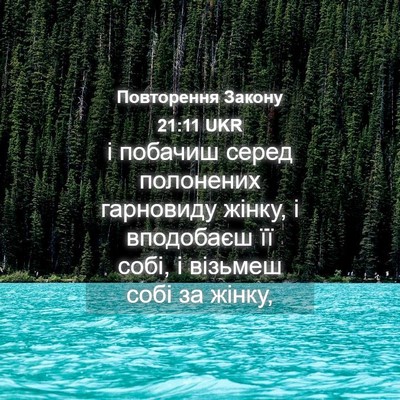 Picture 04 - Повторення Закону 21:11 UKR - і побачиш серед полонених - Bible Verse Picture