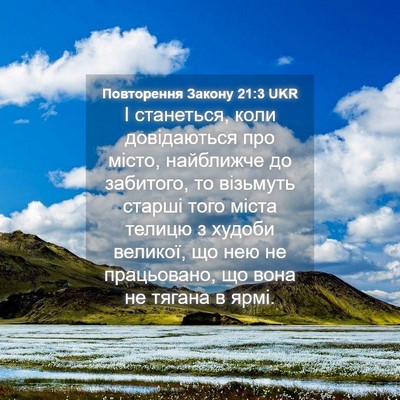 Picture 04 - Повторення Закону 21:3 UKR - І станеться, коли - Bible Verse Picture