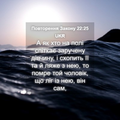 Picture 04 - Повторення Закону 22:25 UKR - А як хто на полі спіткає - Bible Verse Picture