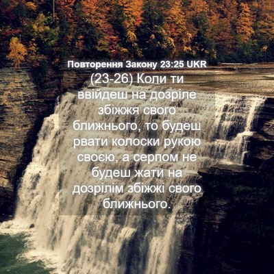 Picture 04 - Повторення Закону 23:25 UKR - (23-26) Коли ти ввійдеш на - Bible Verse Picture