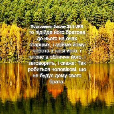 Picture 04 - Повторення Закону 25:9 UKR - то підійде його братова до - Bible Verse Picture