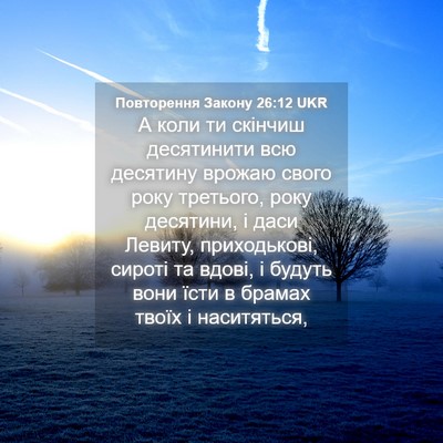 Picture 04 - Повторення Закону 26:12 UKR - А коли ти скінчиш - Bible Verse Picture