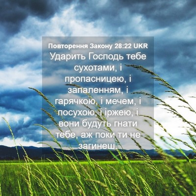 Picture 04 - Повторення Закону 28:22 UKR - Ударить Господь тебе - Bible Verse Picture