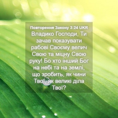 Picture 04 - Повторення Закону 3:24 UKR - Владико Господи, Ти зачав - Bible Verse Picture