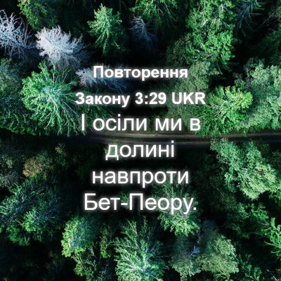 Picture 04 - Повторення Закону 3:29 UKR - І осіли ми в долині - Bible Verse Picture