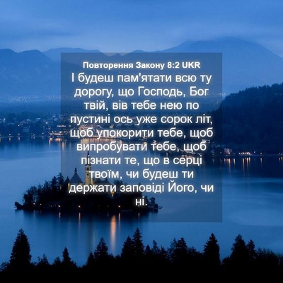 Picture 04 - Повторення Закону 8:2 UKR - І будеш пам'ятати всю ту - Bible Verse Picture