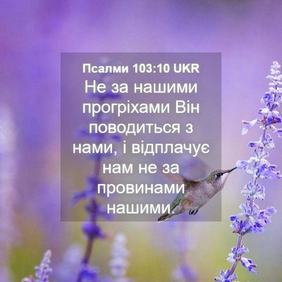 Picture 04 - Псалми 103:10 UKR - Не за нашими прогріхами - Bible Verse Picture
