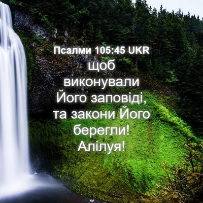 Picture 04 - Псалми 105:45 UKR - щоб виконували Його - Bible Verse Picture