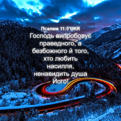 Picture 04 - Псалми 11:5 UKR - Господь випробовує - Bible Verse Picture