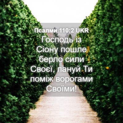 Picture 04 - Псалми 110:2 UKR - Господь із Сіону пошле - Bible Verse Picture
