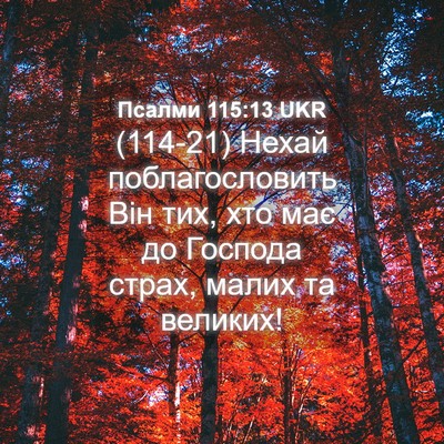 Picture 04 - Псалми 115:13 UKR - (114-21) Нехай поблагословить - Bible Verse Picture
