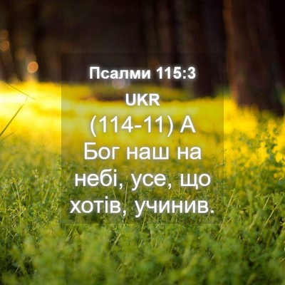 Picture 04 - Псалми 115:3 UKR - (114-11) А Бог наш на небі, усе, - Bible Verse Picture