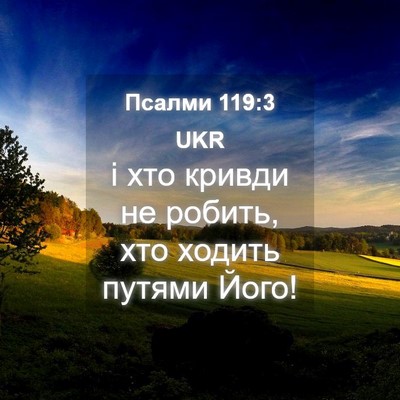 Picture 04 - Псалми 119:3 UKR - і хто кривди не робить, хто - Bible Verse Picture
