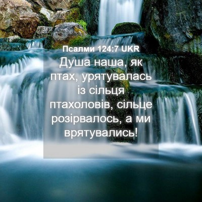 Picture 04 - Псалми 124:7 UKR - Душа наша, як птах, - Bible Verse Picture
