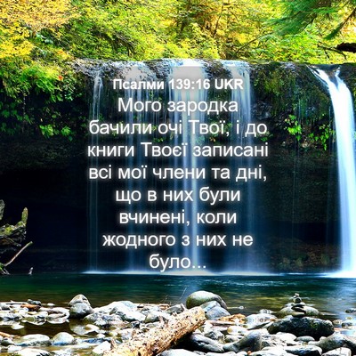 Picture 04 - Псалми 139:16 UKR - Мого зародка бачили очі - Bible Verse Picture