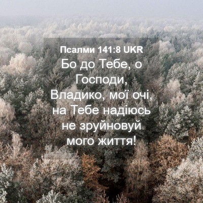 Picture 04 - Псалми 141:8 UKR - Бо до Тебе, о Господи, - Bible Verse Picture