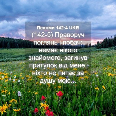 Picture 04 - Псалми 142:4 UKR - (142-5) Праворуч поглянь і - Bible Verse Picture