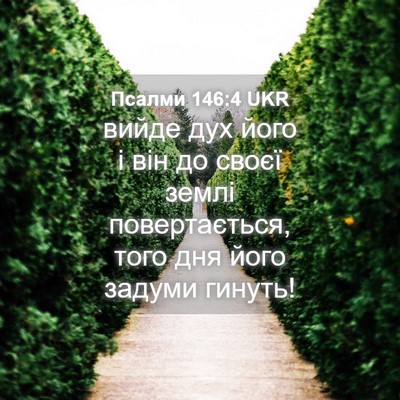 Picture 04 - Псалми 146:4 UKR - вийде дух його і він до - Bible Verse Picture