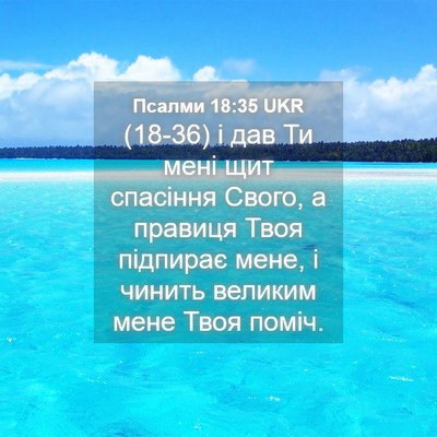 Picture 04 - Псалми 18:35 UKR - (18-36) і дав Ти мені щит - Bible Verse Picture